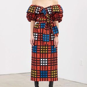 Rare Mara Hoffman Arabella midi dress with appliqué.